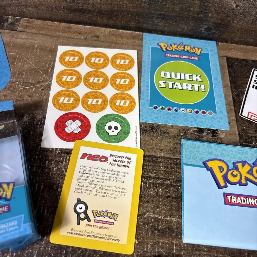 2006 Pokemon EX 2-Player Trainer Kit [Plusle & Minun] Jirachi Coin Papers OPEN